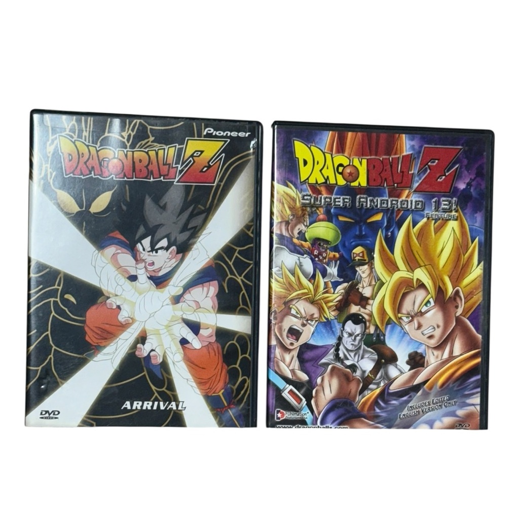 Two Dragon Ball Z DVDs, including the‎ movie Super Android 13